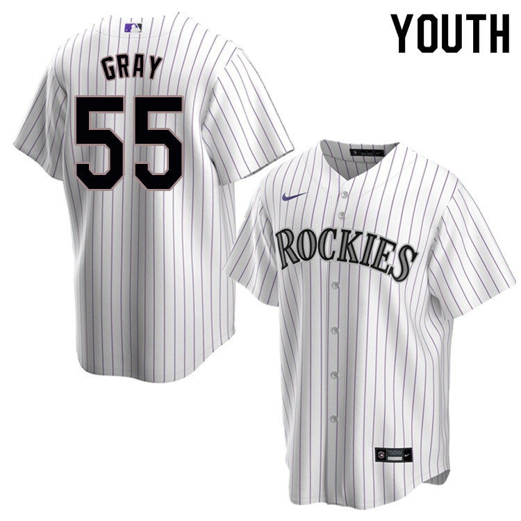 Nike Youth #55 Jon Gray Colorado Rockies Baseball Jerseys Sale-White - Click Image to Close